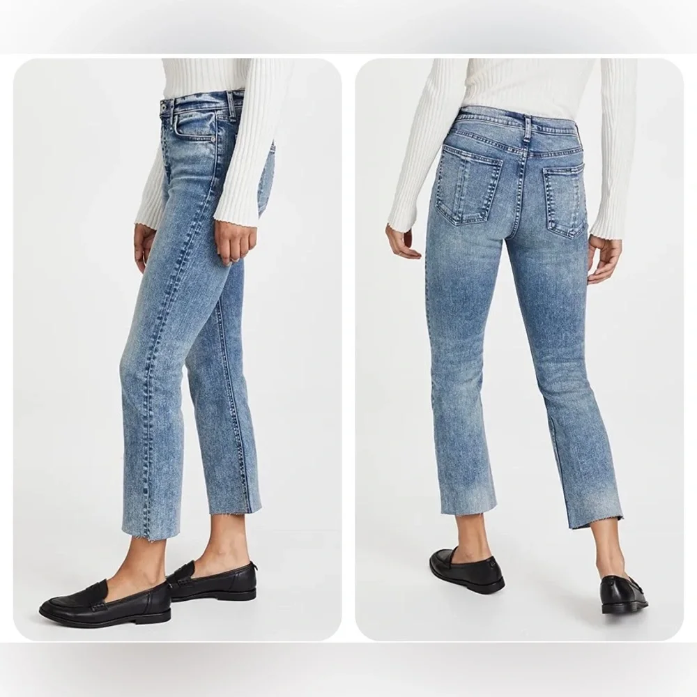 ☀️Rag & Bone Nina High-Rise Ankle Flare Jeans in Pearl - Picture 3 of 16